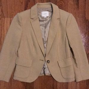 LOFT size 0 camel tailored blazer